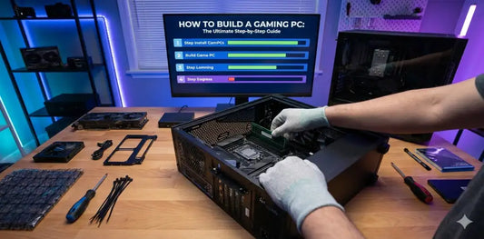 Person installing RAM while building a gaming PC – step by step assembly guide