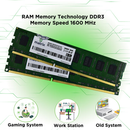 Matrix 8GB DDR3 1600MHz Desktop RAM