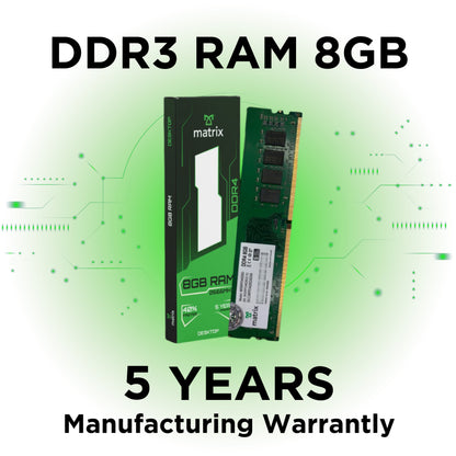 Matrix 8GB DDR3 1600MHz Desktop RAM - Main Image