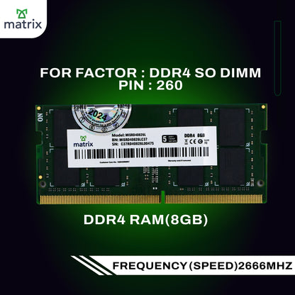 DDR4 8GB SO-DIMM RAM for Laptop