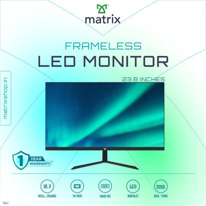 Matrixinfinity  Plus 23.8" Frameless LED Monitor