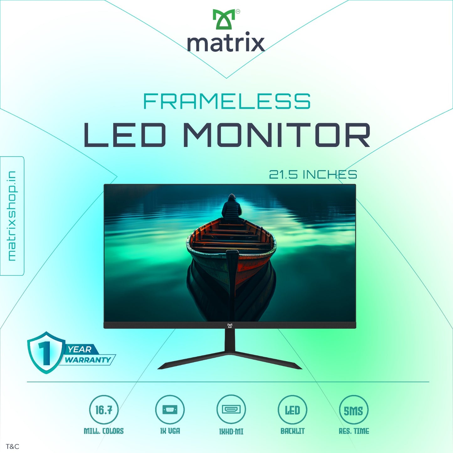 Matrixinfinity 21.5" Frameless LED Monitor