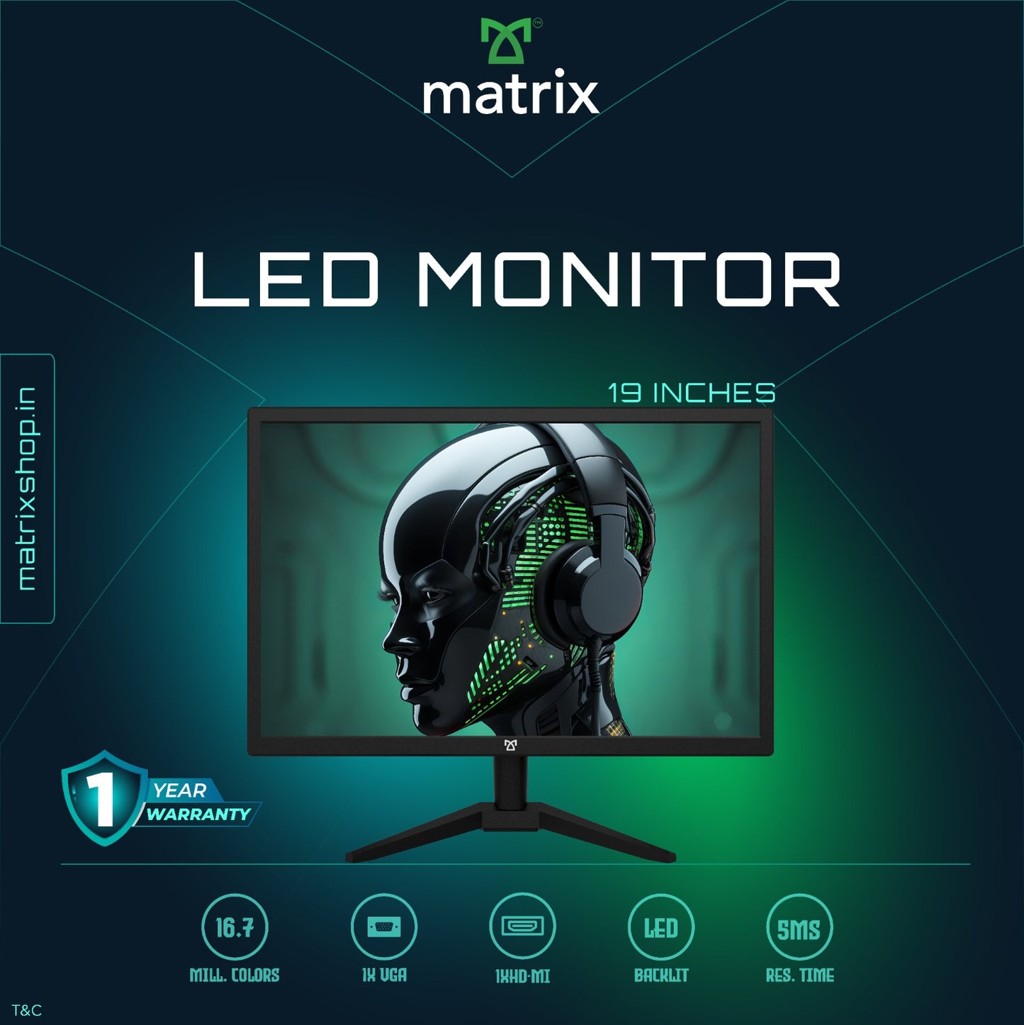 Matrix VisionEdge 19" LED Monitor