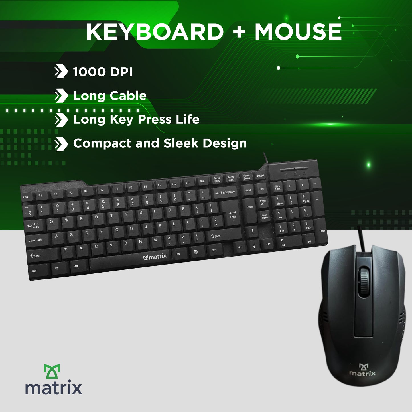 WIRED KEYBOARD AND MOUSE COMBO