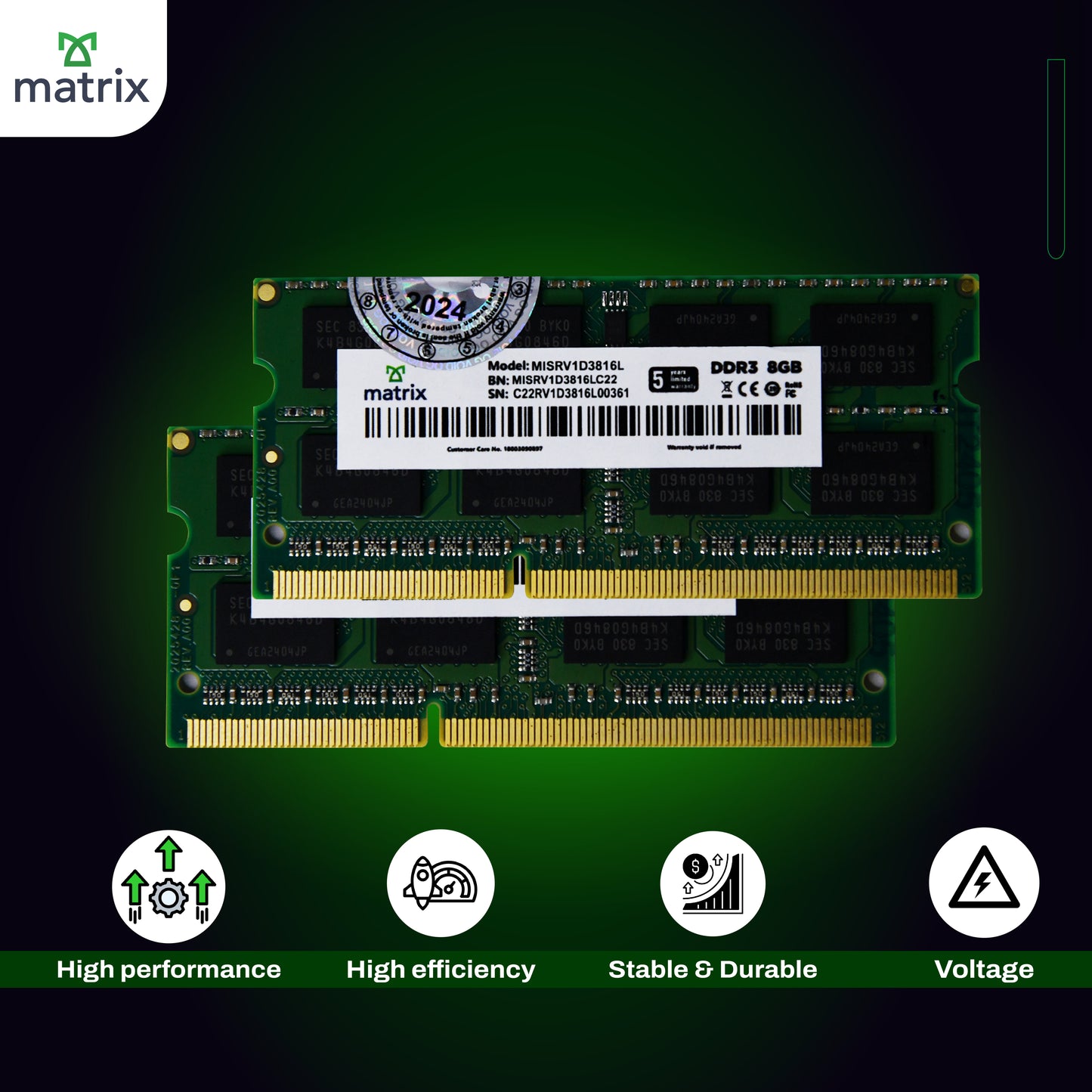 8GB DDR3 SO-DIMM RAM for Laptop